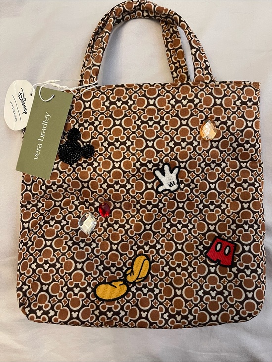 Vera Bradley Handbags - Vera Bradley Brown Mini Original Tote with Mickey Icons